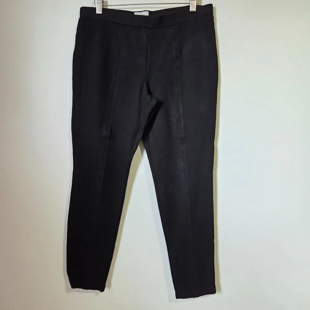 EUC CHICO'S BLACK SO SLIMMING SOFT STRETCHY PANTS SIZE 1 / US M